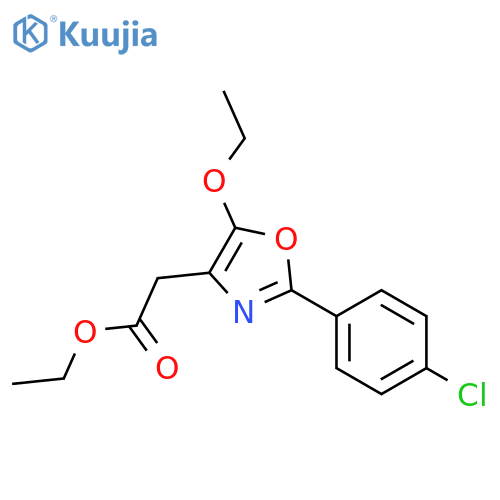 4-Oxazoleacetic acid,2-(4-chlorophenyl)-5-ethoxy-, ethyl ester structure