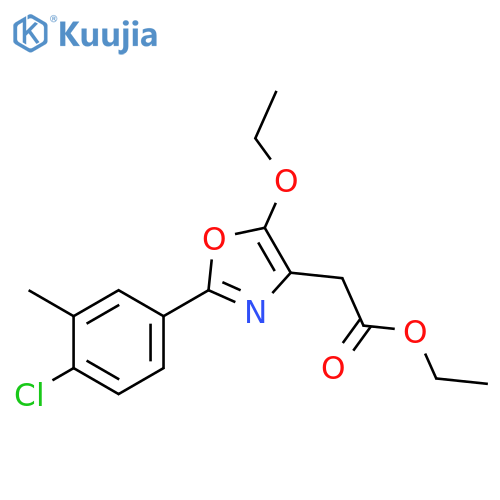 4-OXAZOLEACETIC ACID, 2-(4-CHLORO-3-METHYLPHENYL)-5-ETHOXY-, ETHYL ESTER structure