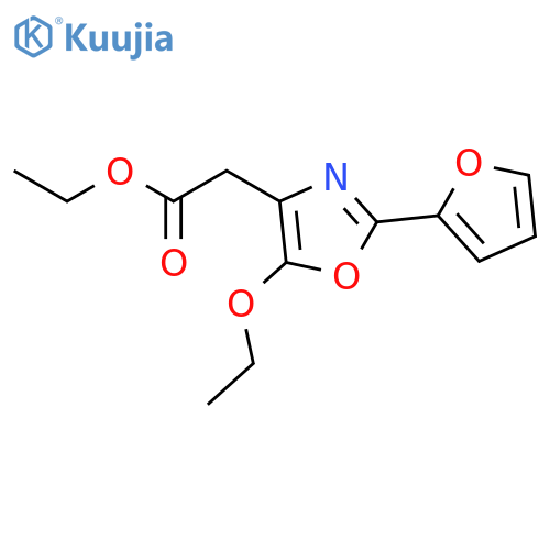 4-OXAZOLEACETIC ACID, 5-ETHOXY-2-(2-FURANYL)-, ETHYL ESTER structure