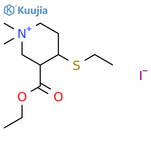 Piperidinium, 3-(ethoxycarbonyl)-4-(ethylthio)-1,1-dimethyl-, iodide structure