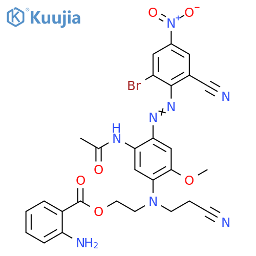 Acetamide,N-[5-[[2-[(2-aminobenzoyl)oxy]ethyl](2-cyanoethyl)amino]-2-[(2-bromo-6-cyano-4-nitrophenyl)azo]-4-methoxyphenyl]- structure
