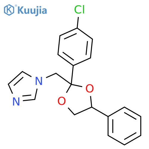 1H-Imidazole, 1-[[2-(4-chlorophenyl)-4-phenyl-1,3-dioxolan-2-yl]methyl]- structure