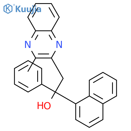 2-(3-methylquinoxalin-2-yl)-1-naphthalen-1-yl-1-phenyl-ethanol structure