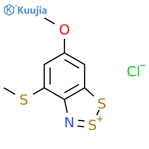 1,2,3-BENZODITHIAZOL-2-IUM, 6-METHOXY-4-(METHYLTHIO)-, CHLORIDE structure
