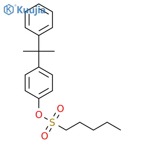 1-Pentanesulfonic acid, 4-(1-methyl-1-phenylethyl)phenyl ester structure