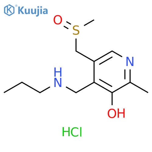 3-Pyridinol, 2-methyl-5-[(methylsulfinyl)methyl]-4-[(propylamino)methyl]-, hydrochloride (1:2) structure