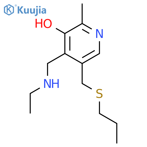 3-Pyridinol, 4-[(ethylamino)methyl]-2-methyl-5-[(propylthio)methyl]- structure
