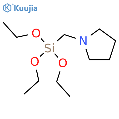Pyrrolidine, 1-[(triethoxysilyl)methyl]- structure