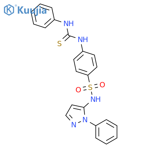 Benzenesulfonamide,4-[[(phenylamino)thioxomethyl]amino]-N-(1-phenyl-1H-pyrazol-5-yl)- structure