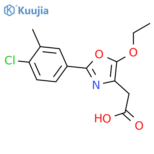4-OXAZOLEACETIC ACID, 2-(4-CHLORO-3-METHYLPHENYL)-5-ETHOXY- structure