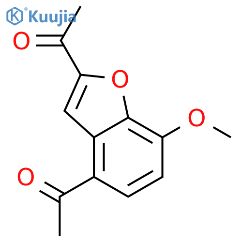 ETHANONE, 1,1'-(7-METHOXY-2,4-BENZOFURANDIYL)BIS- structure