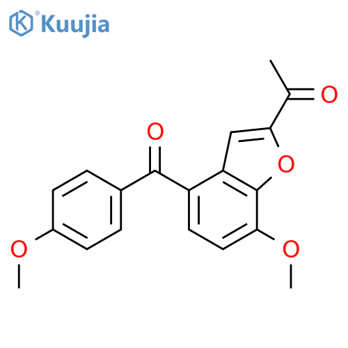 1-[7-methoxy-4-(4-methoxybenzoyl)-1-benzofuran-2-yl]ethanone structure