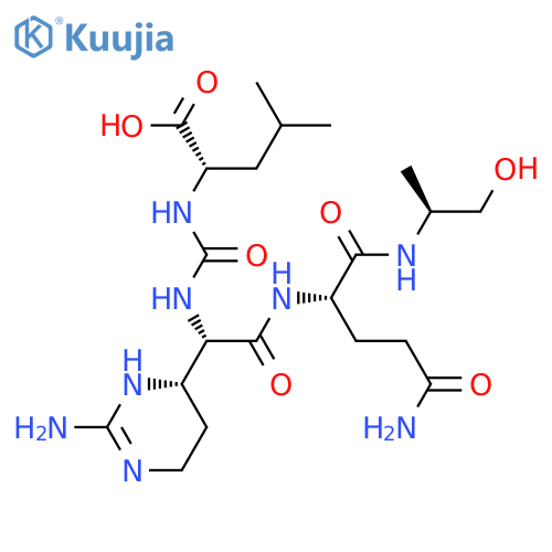 3,5,8,11-Tetraazatridecanoic acid, 9-(3-amino-3-oxopropyl)-6-[(4S)-2-amino-3,4,5,6-tetrahydro-4-pyrimidinyl]-12-(hydroxymethyl)-2-(2-methylpropyl)-4,7,10-trioxo-, (2S,6S,9S,12S)- structure