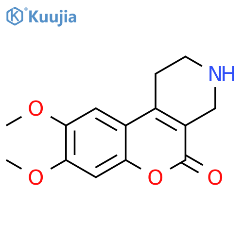 5H-[1]Benzopyrano[3,4-c]pyridin-5-one,1,2,3,4-tetrahydro-8,9-dimethoxy- structure