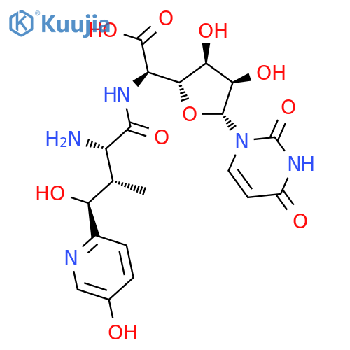 b-D-Allofuranuronic acid,5-[[(2S,3S,4S)-2-amino-4-hydroxy-4-(5-hydroxy-2-pyridinyl)-3-methyl-1-oxobutyl]amino]-1,5-dideoxy-1-(3,4-dihydro-2,4-dioxo-1(2H)-pyrimidinyl)- structure
