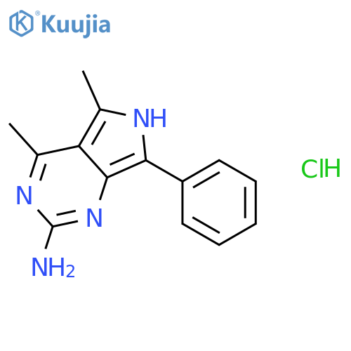 4,5-dimethyl-7-phenyl-6H-pyrrolo[3,4-d]pyrimidin-2-amine hydrochloride structure