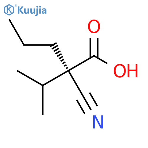 Pentanoic acid, 2-cyano-2-(1-methylethyl)-, (R)- structure