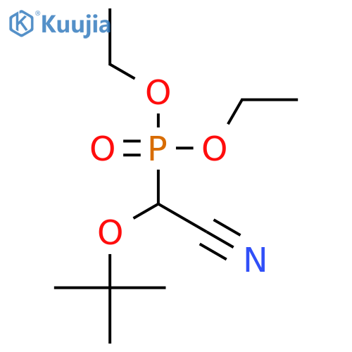Phosphonic acid, [cyano(1,1-dimethylethoxy)methyl]-, diethyl ester structure