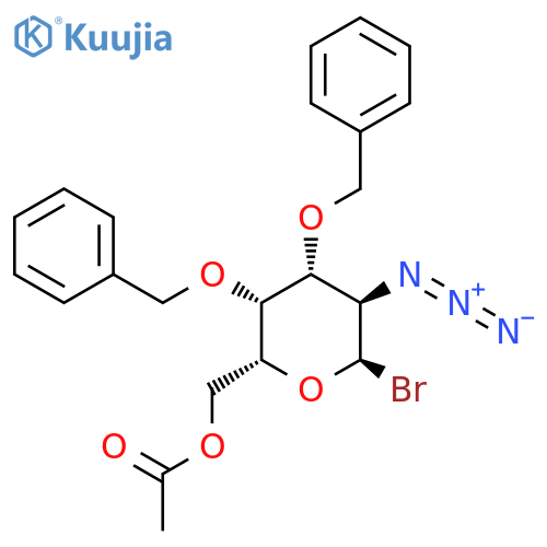 [(2R,3R,4R,5R,6R)-5-Azido-6-bromo-3,4-bis(phenylmethoxy)oxan-2-yl]methyl acetate structure