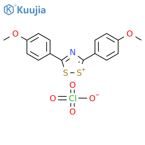 1,2,4-Dithiazol-1-ium, 3,5-bis(4-methoxyphenyl)-, perchlorate structure