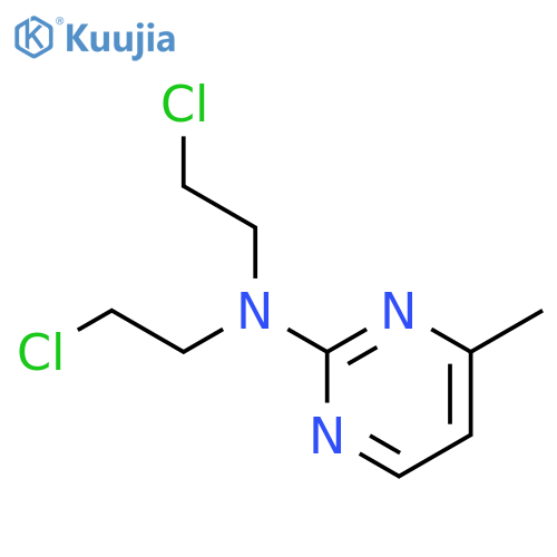 2-PYRIMIDINAMINE, N,N-BIS(2-CHLOROETHYL)-4-METHYL- structure