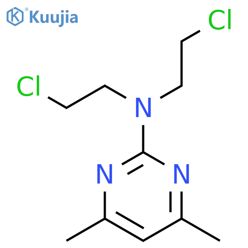 2-Pyrimidinamine, N,N-bis(2-chloroethyl)-4,6-dimethyl- structure