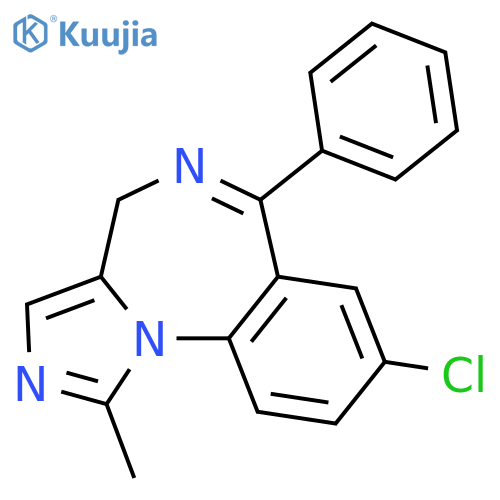 8-chloro-1-methyl-6-phenyl-4H-benzo[f]imidazo[1,5-a][1,4]diazepine structure