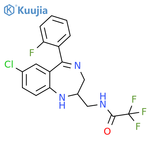 Acetamide,N-[[7-chloro-5-(2-fluorophenyl)-2,3-dihydro-1H-1,4-benzodiazepin-2-yl]methyl]-2,2,2-trifluoro- structure