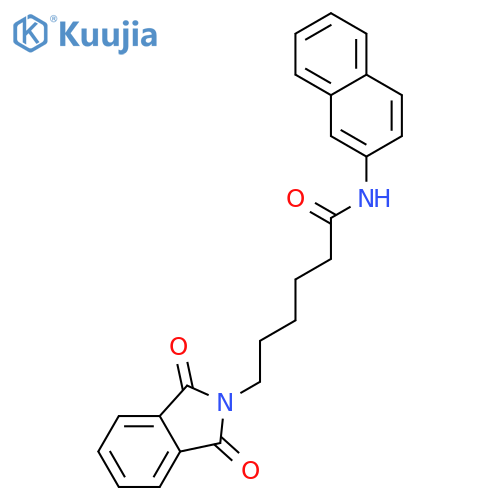 2H-Isoindole-2-hexanamide, 1,3-dihydro-N-2-naphthalenyl-1,3-dioxo- structure