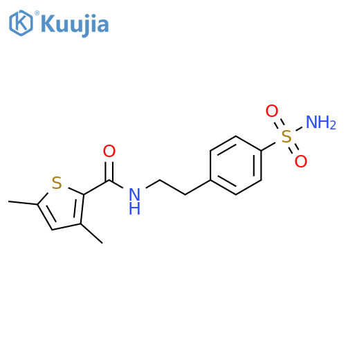 2-Thiophenecarboxamide,N-[2-[4-(aminosulfonyl)phenyl]ethyl]-3,5-dimethyl- structure