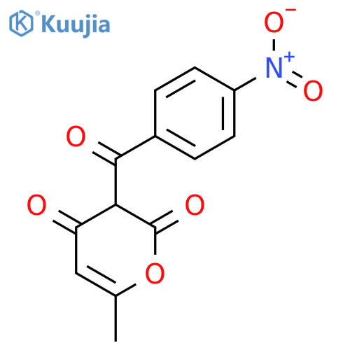 2H-Pyran-2,4(3H)-dione, 6-methyl-3-(4-nitrobenzoyl)- structure