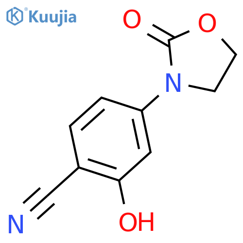 Benzonitrile, 2-hydroxy-4-(2-oxo-3-oxazolidinyl)- structure