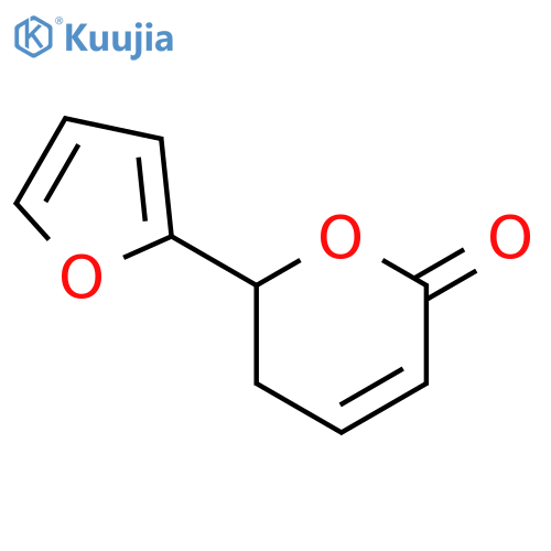 2H-PYRAN-2-ONE, 6-(2-FURANYL)-5,6-DIHYDRO- structure