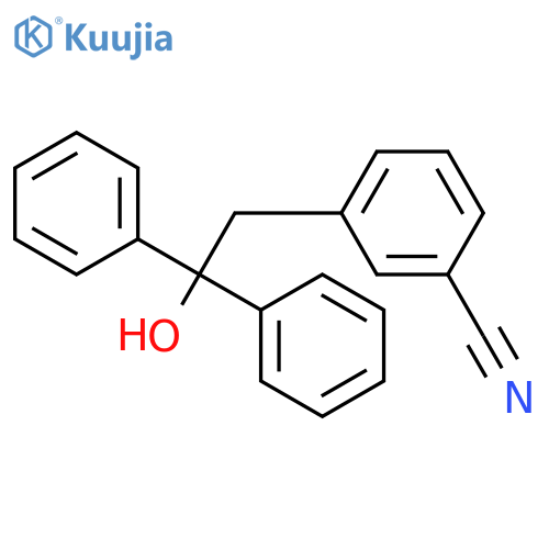 3-(2-hydroxy-2,2-diphenyl-ethyl)benzonitrile structure