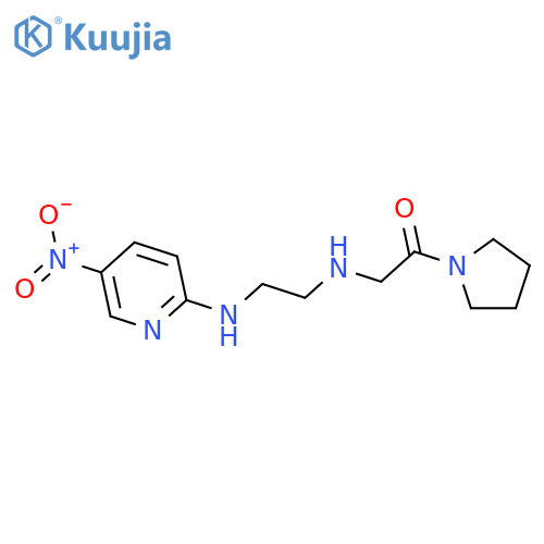 Pyrrolidine, 1-[[[2-[(5-nitro-2-pyridinyl)amino]ethyl]amino]acetyl]- structure