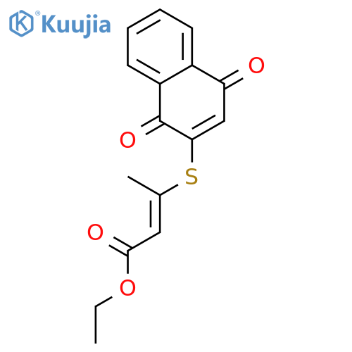 ethyl 3-(1,4-dioxonaphthalen-2-yl)sulfanylbut-2-enoate structure