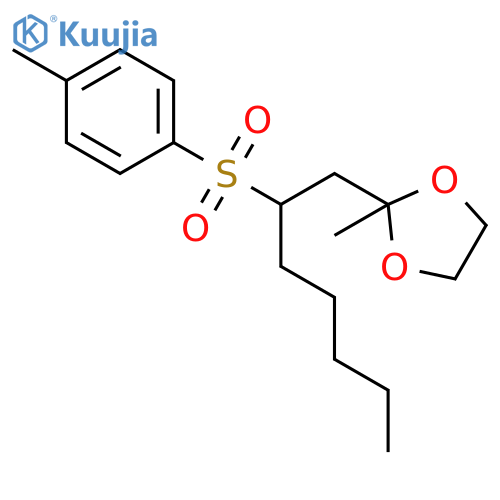 1,3-DIOXOLANE, 2-METHYL-2-[2-[(4-METHYLPHENYL)SULFONYL]HEPTYL]- structure