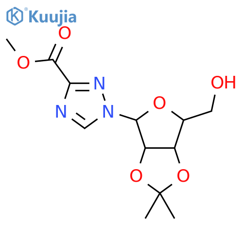 1-2,3-O-Isopropylidene-β-D-ribofuranosyl-1,2,4-triazole-3-carboxylic Acid Methyl Ester structure