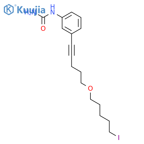 UREA, [3-[5-[(5-IODOPENTYL)OXY]-1-PENTYNYL]PHENYL]- structure
