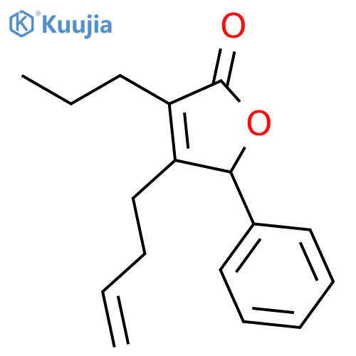 2(5H)-Furanone, 4-(3-butenyl)-5-phenyl-3-propyl- structure