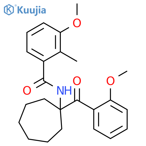 Benzamide, 3-methoxy-N-[1-(2-methoxybenzoyl)cycloheptyl]-2-methyl- structure