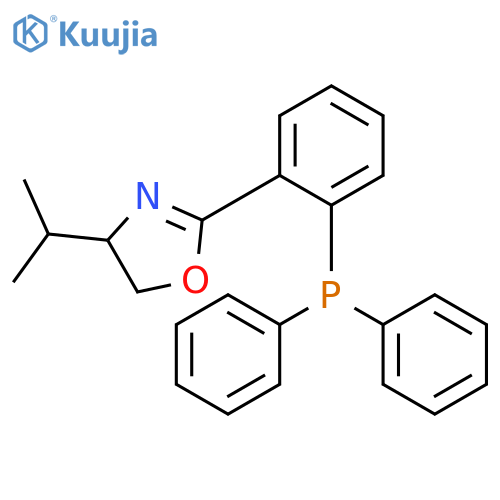 Oxazole, 2-[2-(diphenylphosphino)phenyl]-4,5-dihydro-4-(1-methylethyl)- structure