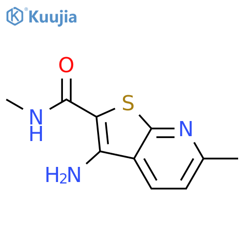 THIENO[2,3-B]PYRIDINE-2-CARBOXAMIDE, 3-AMINO-N,6-DIMETHYL- structure
