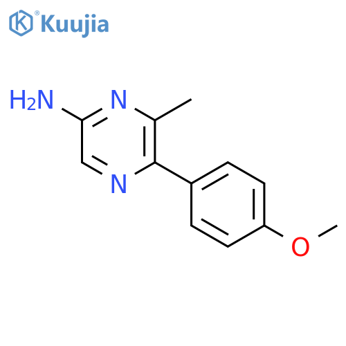 Pyrazinamine, 5-(4-methoxyphenyl)-6-methyl- structure