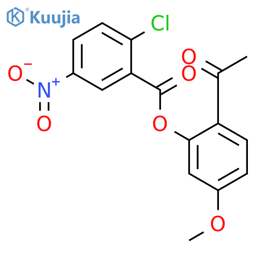 BENZOIC ACID, 2-CHLORO-5-NITRO-, 2-ACETYL-5-METHOXYPHENYL ESTER structure