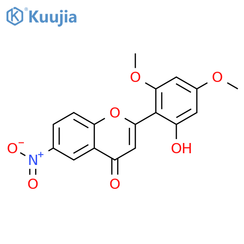 4H-1-Benzopyran-4-one, 2-(2-hydroxy-4,6-dimethoxyphenyl)-6-nitro- structure