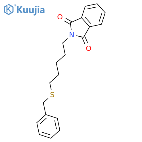1H-ISOINDOLE-1,3(2H)-DIONE, 2-[5-[(PHENYLMETHYL)THIO]PENTYL]- structure