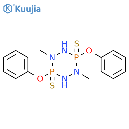 1,2,4,5,3,6-Tetrazadiphosphorine,hexahydro-1,4-dimethyl-3,6-diphenoxy-, 3,6-disulfide structure