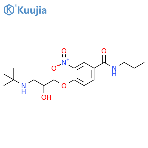 Benzamide,4-[3-[(1,1-dimethylethyl)amino]-2-hydroxypropoxy]-3-nitro-N-propyl- structure