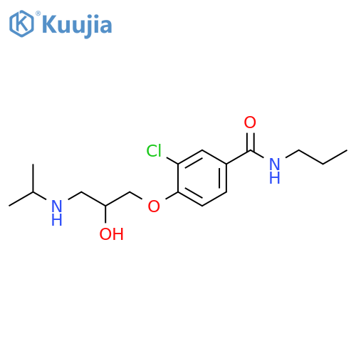 Benzamide,3-chloro-4-[2-hydroxy-3-[(1-methylethyl)amino]propoxy]-N-propyl- structure
